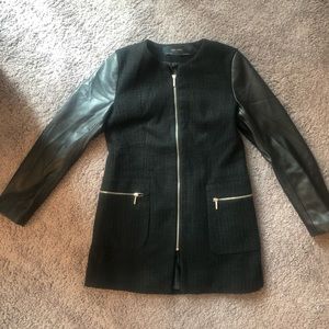 Zara leather coat size L never worn